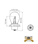 Birne Krypton blau 12V 15W P26S Scheinwerfer...