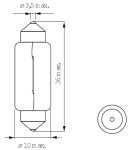 Soffitte 11x36mm 6V 5W klar Birne Mofa Moped Mokick...