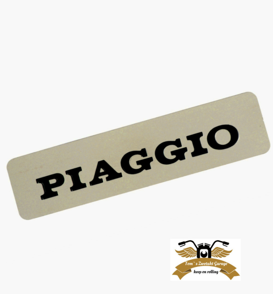 Piaggio Schriftzug 3D Metall Logo Sticker erhaben 100 x 20 mm