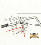 Schraube Bremshebel Dominoarmatur Ciao, Bravo, Vespa SI -Domino-